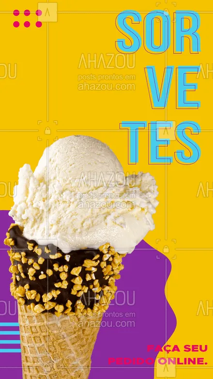 posts, legendas e frases de gelados & açaiteria para whatsapp, instagram e facebook: Agora você pode pedir seu sorvete online e receber ele rapidinho na sua residência. Entre em contato conosco e faça já seu pedido. #sorvete #delivery #ahazoutaste #convite #gelados #sorveteria