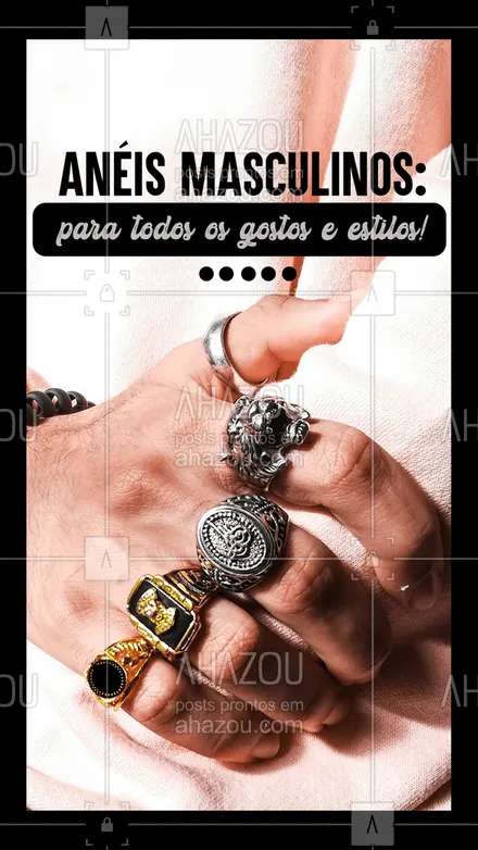 posts, legendas e frases de acessórios, moda masculina para whatsapp, instagram e facebook: Venha conferir nossa coleção de anéis masculinos. 
Para homens que não dispensam o estilo e bom gosto! 
Esperamos por você! 

#AnéisMasculino #acessórios #moda  #AhazouFashion  #menswear #modaparahomens