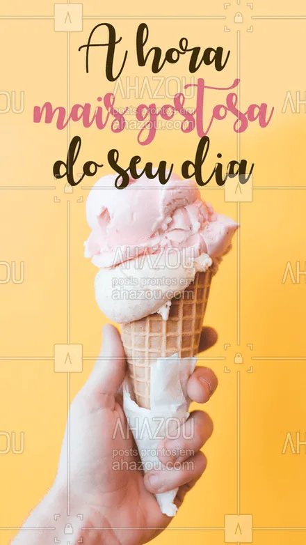 posts, legendas e frases de gelados & açaiteria para whatsapp, instagram e facebook: Seu dia pode ficar muito mais doce e divertido! Faça uma pausa para se deliciar com nossos sorvetes! ? #sorvete #ahazoutaste #sorveteriaa