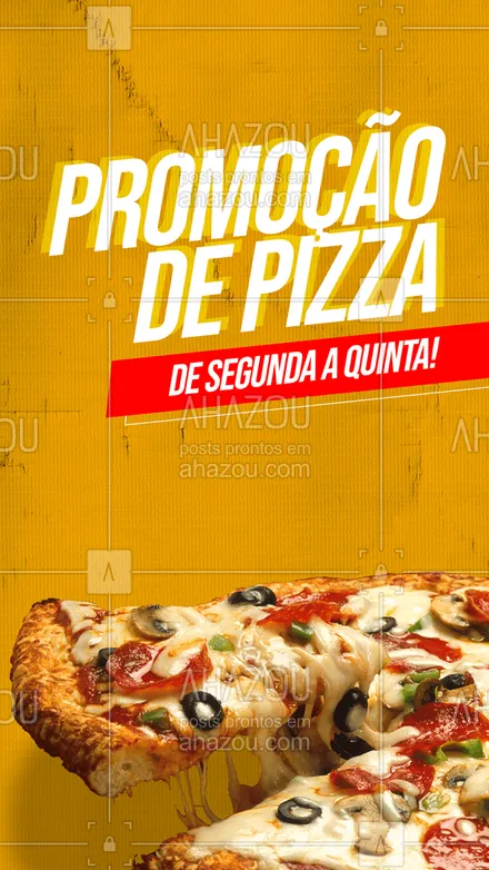 posts, legendas e frases de pizzaria para whatsapp, instagram e facebook: Aproveite nossa promoção, experimente a melhor pizza da cidade #ahazoutaste  #pizzaria  #pizzalife  #pizza  #pizzalovers 
