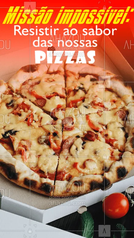 posts, legendas e frases de pizzaria para whatsapp, instagram e facebook: Duvido você resistir! ? #pizza #ahazoutaste #engracado