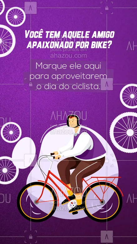 posts, legendas e frases de assuntos variados de Saúde e Bem-Estar para whatsapp, instagram e facebook: Se você e seu amigo são apaixonados por bicicleta e não perdem a chance de pedalarem juntos, marque ele aqui e se divirtam no dia do ciclista pedalando juntos.

#qualidadedevida #saude  #viverbem #AhazouSaude #bemestar  #cuidese #diadociclista #marquealguem #bicicleta