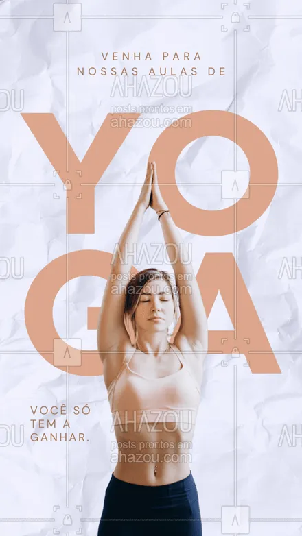 posts, legendas e frases de yoga para whatsapp, instagram e facebook: Com o Yoga você ganha:
- qualidade de vida
- flexibilidade
- postura
- equilíbrio
- força
E muito mais.
Venha praticar e cuidar do seu interior.
#AhazouSaude  #yogainspiration  #yoga  #meditation  #yogalife 