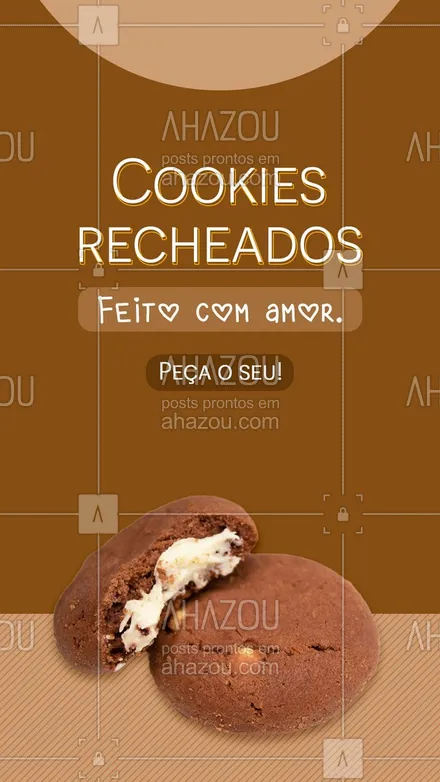 posts, legendas e frases de confeitaria para whatsapp, instagram e facebook: Aqui tem diversos sabores de cookies para você experimentar.
Peça já e descubra o seu sabor favorito.
#ahazoutaste #cookie #cookierecheado  #confeitaria  #confeitariaartesanal  #doces 