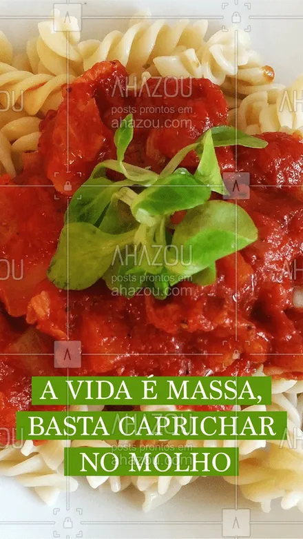 posts, legendas e frases de cozinha italiana para whatsapp, instagram e facebook: A vida pode ser tão massa! ? #massas #ahazoutaste #engracado