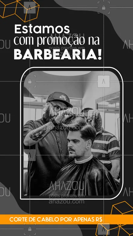 posts, legendas e frases de barbearia para whatsapp, instagram e facebook: Tá na hora de cortar o cabelo? Aproveite nossa promoção e agende um horário! #AhazouBeauty #barba  #barbearia  #barbeiro  #barbeiromoderno  #barbeirosbrasil  #barberLife  #barber  #barberShop  #barbershop  #brasilbarbers 