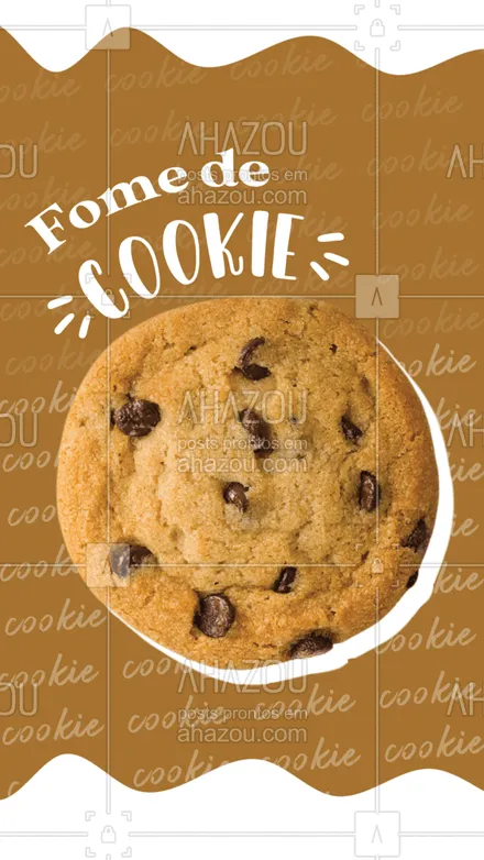 posts, legendas e frases de padaria, confeitaria, cafés, comidas variadas para whatsapp, instagram e facebook: É com os cookies que você mata a vontade de comer um docinho! #cookie #doce #ahazoutaste #confeitaria #doces 