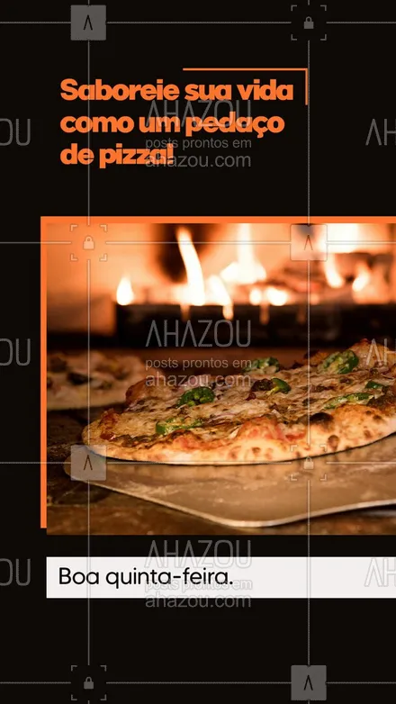 posts, legendas e frases de pizzaria para whatsapp, instagram e facebook: A vida pode ser boa, mas com pizza ela pode ser perfeita!🤩🍕 #ahazoutaste #pizza  #pizzalife  #pizzalovers  #pizzaria 