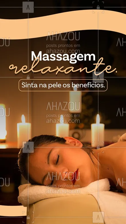 posts, legendas e frases de massoterapia para whatsapp, instagram e facebook: A massagem relaxante vai te trazer o bem-estar que você tanto procura.
Agende um horário.
#AhazouSaude  #massoterapeuta  #massoterapia  #quickmassage  #massagem 