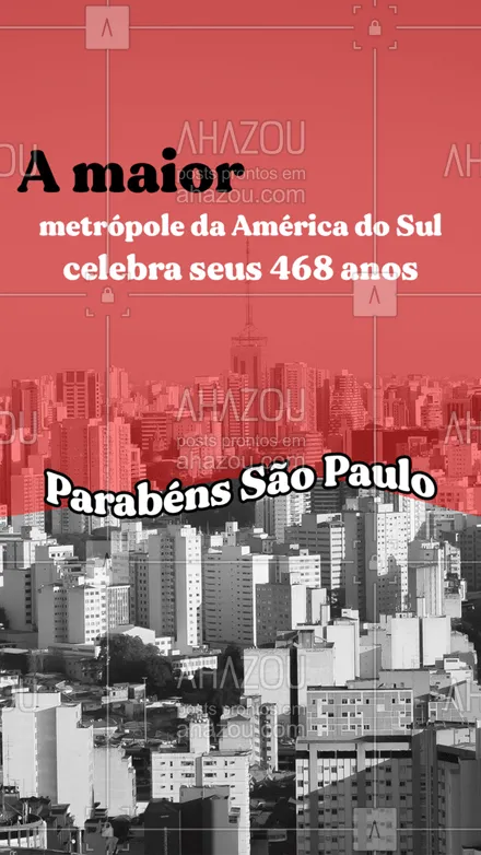 posts, legendas e frases de posts para todos para whatsapp, instagram e facebook: 25 de Janeiro - aniversário de São Paulo 
Aproveite para passear pela cidade e conhecer um pouco mais da maior metrópole da América do Sul.
#ahazou #frasesmotivacionais  #motivacionais  #motivacional   #quote 