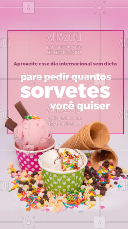 posts, legendas e frases de gelados & açaiteria para whatsapp, instagram e facebook: Hoje se você quiser pode pedir todos sabores de sorvete. #ahazoutaste #açaíteria  #açaí  #cupuaçú  #gelados  #icecream  #sorvete  #sorveteria 