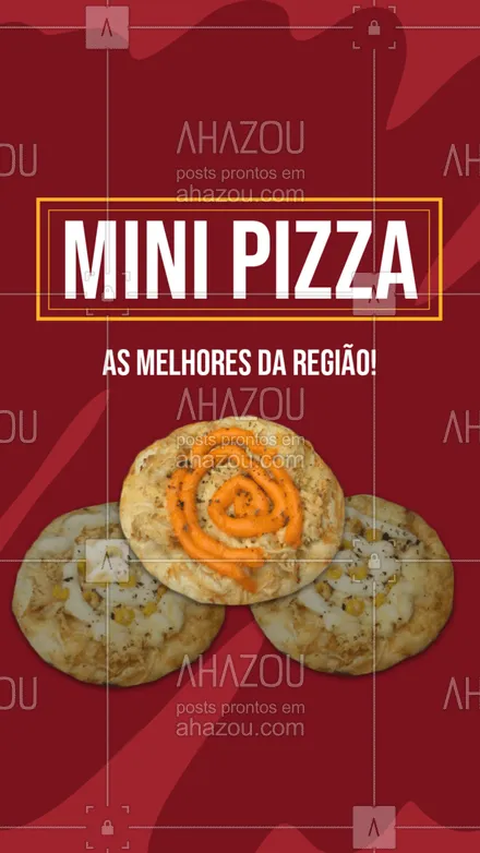 posts, legendas e frases de pizzaria para whatsapp, instagram e facebook: Por aqui você encontra as melhores mini pizzas da região! Peça já! #ahazoutaste #minipizza #pizza #pizzaria #ahazoutaste 