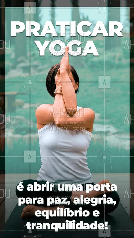 posts, legendas e frases de yoga para whatsapp, instagram e facebook:  Se você procura ter uma vida mais leve nada melhor do que a pratica do yoga para te reconectar com o universo, trazendo a paz, felicidade e tranquilidade que você precisa! #meditation #yogalife #yoga #namaste #yogainspiration #AhazouSaude 