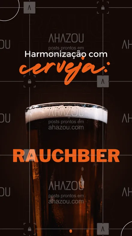 posts, legendas e frases de bares para whatsapp, instagram e facebook: A Rauchbier é uma cerveja mais forte e com sabor defumado, ideal para harmonizar com comidas mais gordurosas, como: churrasco, feijoada, feijão tropeiro ou que contam com salame, linguiça, paio e feijão em seus ingredientes. #ahazoutaste #cerveja #harmonização #dicas #bar #drink