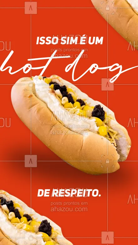 posts, legendas e frases de hot dog  para whatsapp, instagram e facebook: Você não vai ignorar todo o sabor e suculência desse dogão de respeito 🌭 não é mesmo? Então aproveite e peça já o seu. #cachorroquente #food #hotdog #ahazoutaste #hotdoggourmet #hotdoglovers #opções #sabores #cardápio