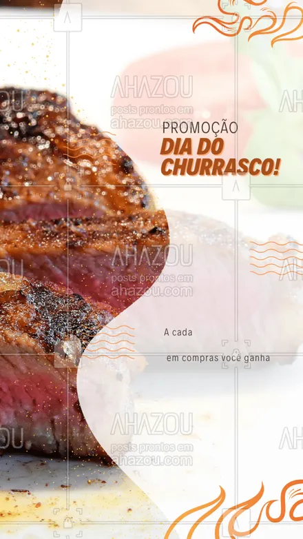 posts, legendas e frases de açougue & churrasco para whatsapp, instagram e facebook: Não tem coisa melhor que comemorar o Dia do churrasco, com um delicioso churrasco! Venha aproveitar nossa promoção e comemore com sua família! #churrasco #bbq #açougue #barbecue #ahazoutaste #churrascoterapia #meatlover #promoçao #desconto #diadochurrasco