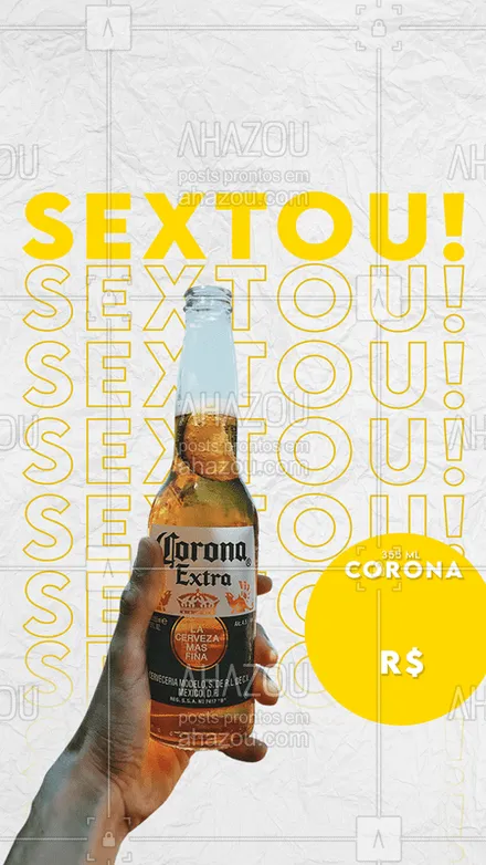 posts, legendas e frases de bares para whatsapp, instagram e facebook: Sextou com Corona baratinhaaaa! Pode chegar que hoje é dia de relaxar! #bud #beer #cerveja #ahazou 