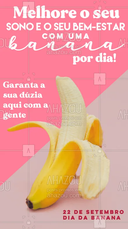 posts, legendas e frases de hortifruti para whatsapp, instagram e facebook: Aproveite nossas promoções especiais para o dia da banana e encha a sua fruteira! 🍌
#banana #diadabanana #ahazoutaste  #hortifruti  #alimentacaosaudavel  #frutas 