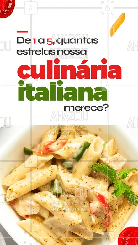 posts, legendas e frases de cozinha italiana para whatsapp, instagram e facebook: Você que provou nossos pratos italianos, nossas massas, o que achou? Seu feedback é importante. 
#ahazoutaste #comidaitaliana  #cozinhaitaliana  #italianfood  #italy  #massas  #pasta  #restauranteitaliano 