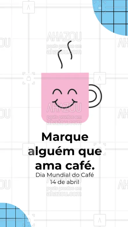 posts, legendas e frases de assuntos variados de gastronomia para whatsapp, instagram e facebook: Sabe aquela pessoa apaixonada por café? Marca ela aqui nos comentários. ☕😍 #diamundialdocafé #café #coffee #marquealguem #ahazoutaste #culinaria  #instafood 