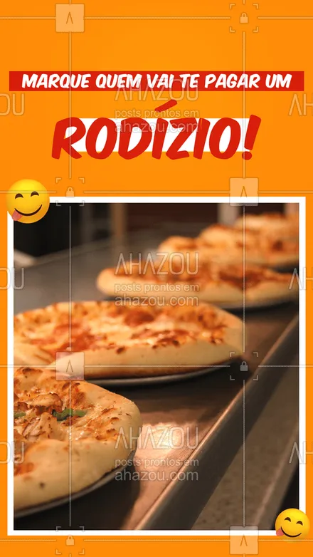 posts, legendas e frases de pizzaria para whatsapp, instagram e facebook: Marque essa pessoa maravilhosa e de bom coração!😍😂 #ahazoutaste #pizza  #pizzalife  #pizzalovers  #pizzaria 