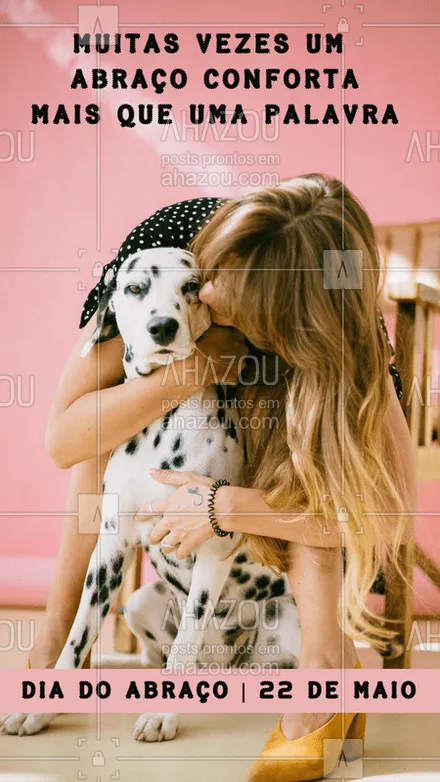 posts, legendas e frases de assuntos variados de Pets para whatsapp, instagram e facebook: Já abraçou seu pet hoje? ❤️ #abraço #ahazoupet #diadoabraço #pet #pets 