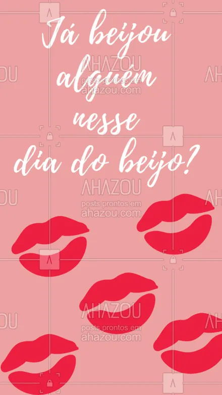 posts, legendas e frases de posts para todos para whatsapp, instagram e facebook: Conta pra gente quem você beijou nesse dia do beijo ❤️️ #beijo #diadobeijo #ahazou #13deabril #abril