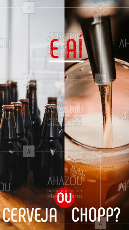 posts, legendas e frases de bares para whatsapp, instagram e facebook: Qual você prefere? #alimentacao #ahazou #cerveja #chopp 
