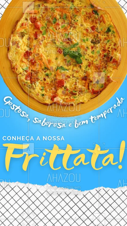 posts, legendas e frases de cozinha italiana para whatsapp, instagram e facebook: O que você está esperando para vir experimentar a nossa frittata? 🤩😋
#frittata #ahazoutaste #comidaitaliana  #cozinhaitaliana  #italianfood  #massas  #italy 