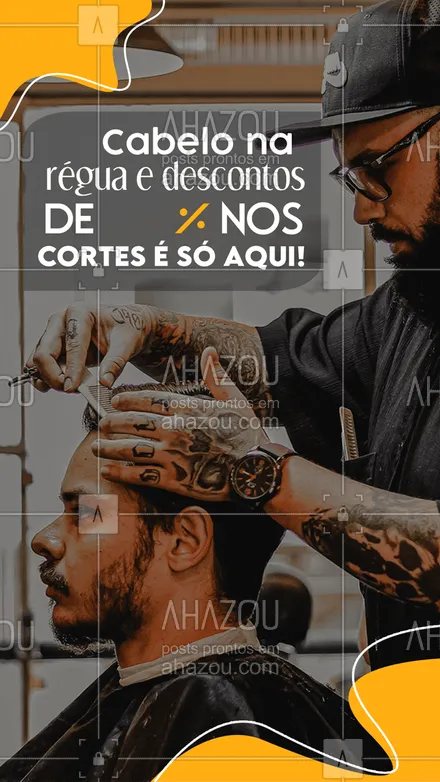 posts, legendas e frases de barbearia para whatsapp, instagram e facebook: Nossos cortes estão saindo por apenas R$XX,XX! Agende já o seu horário e dê um trato no seu cabelo. #AhazouBeauty #barba  #barbearia  #barbeiro  #barbeiromoderno  #barbeirosbrasil  #barberLife  #barber  #barberShop  #barbershop  #brasilbarbers 