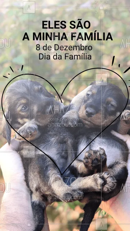 posts, legendas e frases de assuntos variados de Pets para whatsapp, instagram e facebook: Eles também fazem parte da nossa família, e sem eles nada teria graça ? #pet #familia #ahazoupet #diadafamilia #amor