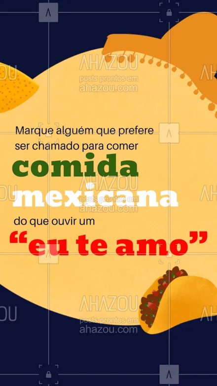 posts, legendas e frases de cozinha mexicana para whatsapp, instagram e facebook: E quem é que prefere ouvir um "eu te amo" ao invés de comer nossa deliciosa comida mexicana? 🤣#marquealguém #ahazoutaste #comidamexicana #engraçado



