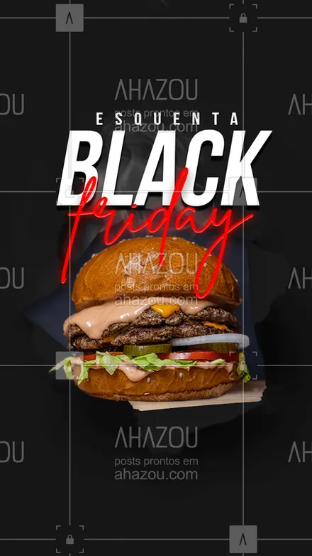 posts, legendas e frases de hamburguer para whatsapp, instagram e facebook: A Black Friday vem aí... Mas já tem promoção especial de Black Friday pra gente esquentar até lá ? Corre pra aproveitar! #blackfriday #ahazoutaste #promoçao #promocional 