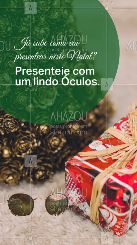 posts, legendas e frases de óticas  para whatsapp, instagram e facebook: Se você ainda não sabe o que comprar para presentear seus familiares neste natal, podemos ajudar! Confira nossas promoções especial de natal.  
#AhazouÓticas #oculos #natal #promocaodenatal