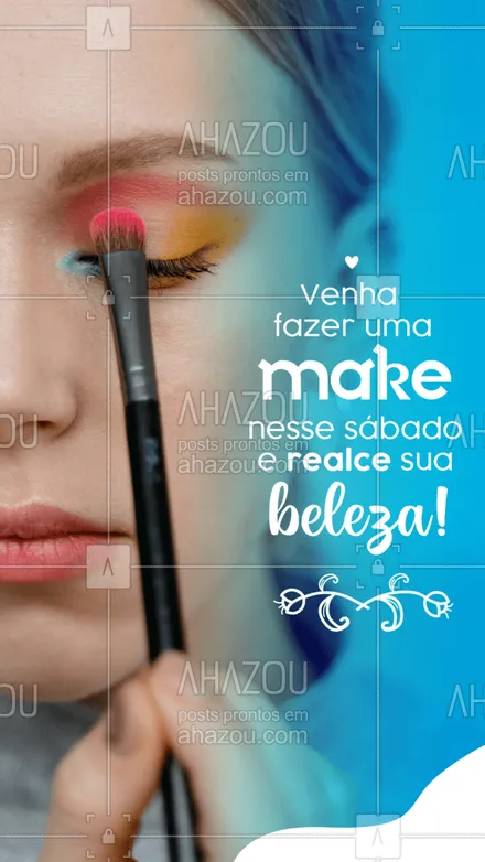 posts, legendas e frases de maquiagem para whatsapp, instagram e facebook: Make bem feita é make que nós fazemos! Garanta já a sua. 🥰🥰 #AhazouBeauty #makeoftheday  #makeup  #maquiadora  #maquiagem  #mua  #muabrazil 