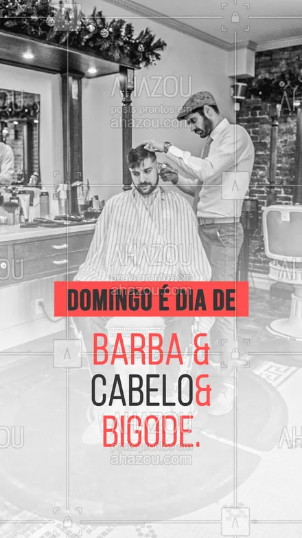 posts, legendas e frases de barbearia para whatsapp, instagram e facebook: Bora dar um trato no visual. Agende já seu horário para domingo!😎 #AhazouBeauty #barba  #cuidadoscomabarba  #barbearia  #barbeiro  #barbeiromoderno  #barbeirosbrasil  #barber  #barberLife  #barbershop  #barberShop 
