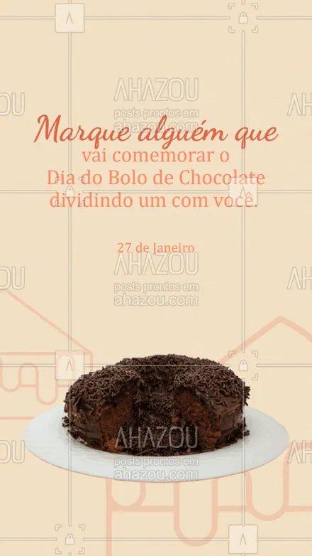 posts, legendas e frases de assuntos variados de gastronomia para whatsapp, instagram e facebook: Bolo de chocolate a gente divide com quem é especial pra gente. #ahazoutaste #marqueumamigo #bolodechocolate #chocolate #bolos
