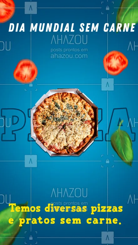 posts, legendas e frases de pizzaria para whatsapp, instagram e facebook: Venha nos visitar no Dia Mundial da Carne e pedir nossos pratos para este dia especial.
Esperamos você com a melhor culinária da região.
#ahazoutaste #diamundialsemcarne #semcarne  #pizzaria  #pizzalovers  #pizzalife  #pizza 