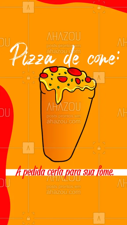posts, legendas e frases de pizzaria para whatsapp, instagram e facebook: Quando a fome bater, não pense duas vezes, peça a melhor pizza de cone que você já provou. Você vai se surpreender com essa explosão de sabor. #pizza #pizzalife #pizzalovers #pizzaria #ahazoutaste #sabor #qualidade #opções #sabores #pizzadecone