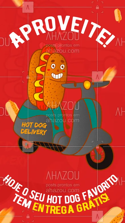 posts, legendas e frases de hot dog  para whatsapp, instagram e facebook: Seu dog favorito, no conforto da sua casa e ainda com entrega grátis, fala sério, não tem nada melhor! Então aproveite e faça agora o seu pedido! #hotdog #hotdoglovers #hotdoggourmet #ahazoutaste #cachorroquente #food #delivery #entregagratis #hotdoglovers