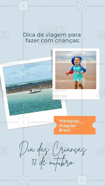 posts, legendas e frases de agências & agentes de viagem para whatsapp, instagram e facebook: Maragogi é o lugar perfeito para curtir o verão com a criançada. O lugar conta com ambientes paradisíacos com praias de águas mornas e uma brisa fresquinha, proporcionando diversão segura, pois possui muitas piscinas naturais rasas. E o melhor de tudo? Nem precisa sair do Brasil!✈🤗 #dicas #crianças #diadascrianças #viagem #AhazouTravel #agenciadeviagens  #trip  #viagempelobrasil  #viajar  #agentedeviagens  #viagens 