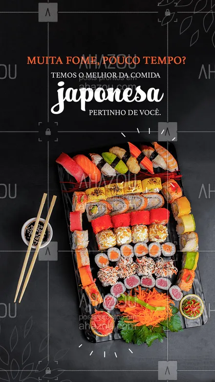 posts, legendas e frases de cozinha japonesa para whatsapp, instagram e facebook: O melhor sushi da cidade em casa 🍘#ahazoutaste #fome #comidajaponesa  #japa  #japanesefood  #sushidelivery  #sushilovers  #sushitime 