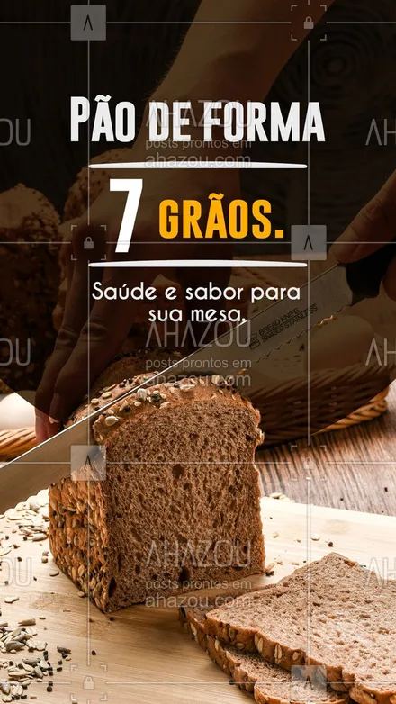 posts, legendas e frases de padaria para whatsapp, instagram e facebook: Aqui você encontra pão de forma mais saudável e saboroso.
Experimente!
#ahazoutaste #paodeformaintegral #integral  #padariaartesanal  #padaria  #panificadora  #bakery 