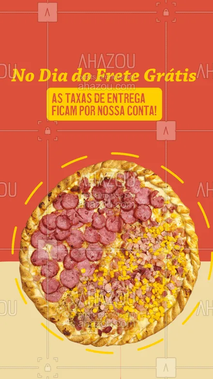 posts, legendas e frases de pizzaria para whatsapp, instagram e facebook: Peça sua pizza favorita e receba em casa sem pagar nada mais por isso!  #ahazoutaste  #pizzaria #pizzalife #pizza #pizzalovers