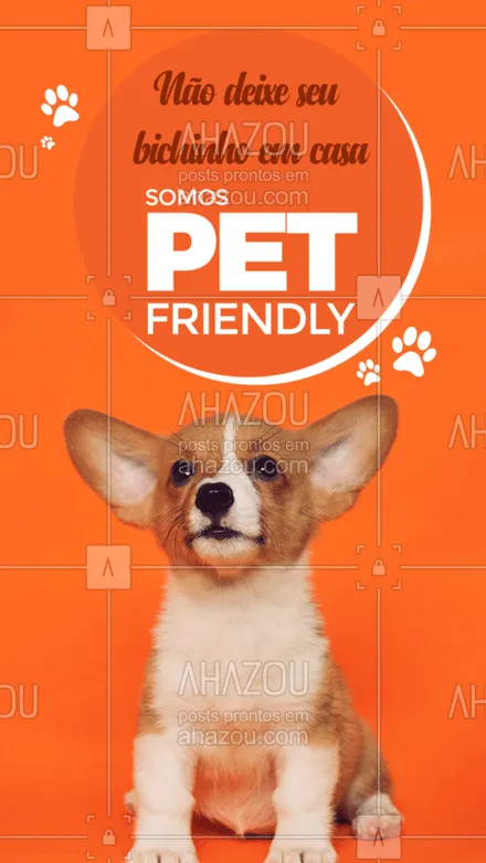 posts, legendas e frases de assuntos variados de Pets para whatsapp, instagram e facebook: Não deixe seu bichinho em casa, temos espaço pet friendly!
#ahazou #petfriendly #pet #espaco 