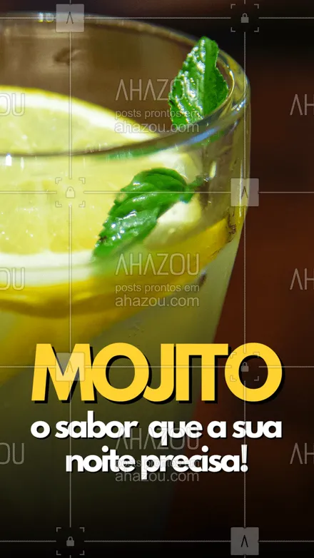 posts, legendas e frases de bares para whatsapp, instagram e facebook: Passe aqui e experimente o nosso delicioso mojito! 🤩
#mojito #bar #ahazoutaste #drinks  #lounge  #cocktails 