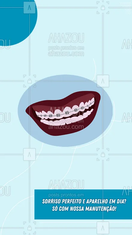 posts, legendas e frases de odontologia para whatsapp, instagram e facebook: Você sabia que para garantir um sorriso perfeito e alinhado você precisa manter a manutenção do seu aparelho odontológico sempre em dia? Então já pega o telefone e mande uma mensagem ou ligue para o número (inserir contato) para agendar sua manutenção com a gente!  #aparelho #AhazouSaude #dentista  #odontologia  #odonto  #saude #manutenção