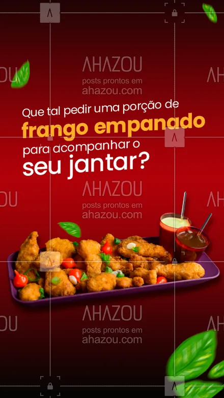 posts, legendas e frases de hamburguer para whatsapp, instagram e facebook: Venha garantir a porção de frango empanado deliciosa para o jantar da sua família. O nosso frango é suculento, sequinho e com um tempero que você vai se apaixonar. Não fique aí parado, peça já a sua porção pelo nosso número (inserir número de contato).🍗🍗😋 #ahazoutaste #artesanal #hamburgueriaartesanal #hamburgueria #fango #frangofrito #porcaodefrangoempanado #porcao