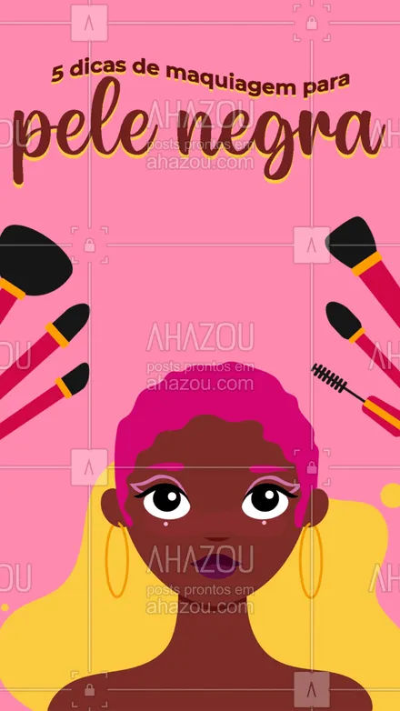 posts, legendas e frases de maquiagem para whatsapp, instagram e facebook: Essas dicas são pra você que tem a pele negra e quer arrasar ainda mais na make! Siga esses passos e tenha um resultado maravilhoso ?❤️ #carrosselahz #AhazouBeauty #maquiagem #makeup #pelenegra #negra #AhazouBeauty #AhazouBeauty #carrosselahz