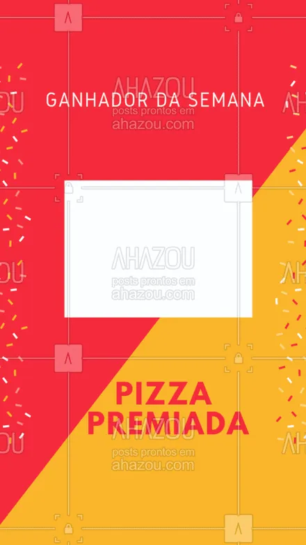 posts, legendas e frases de pizzaria para whatsapp, instagram e facebook: Parabéns (@ DO USUÁRIO) ✨ Você ganhou um pizza de oito pedaços para se deliciar quando quiser! #pizza #ahazoupizzaria #sorteiopizza